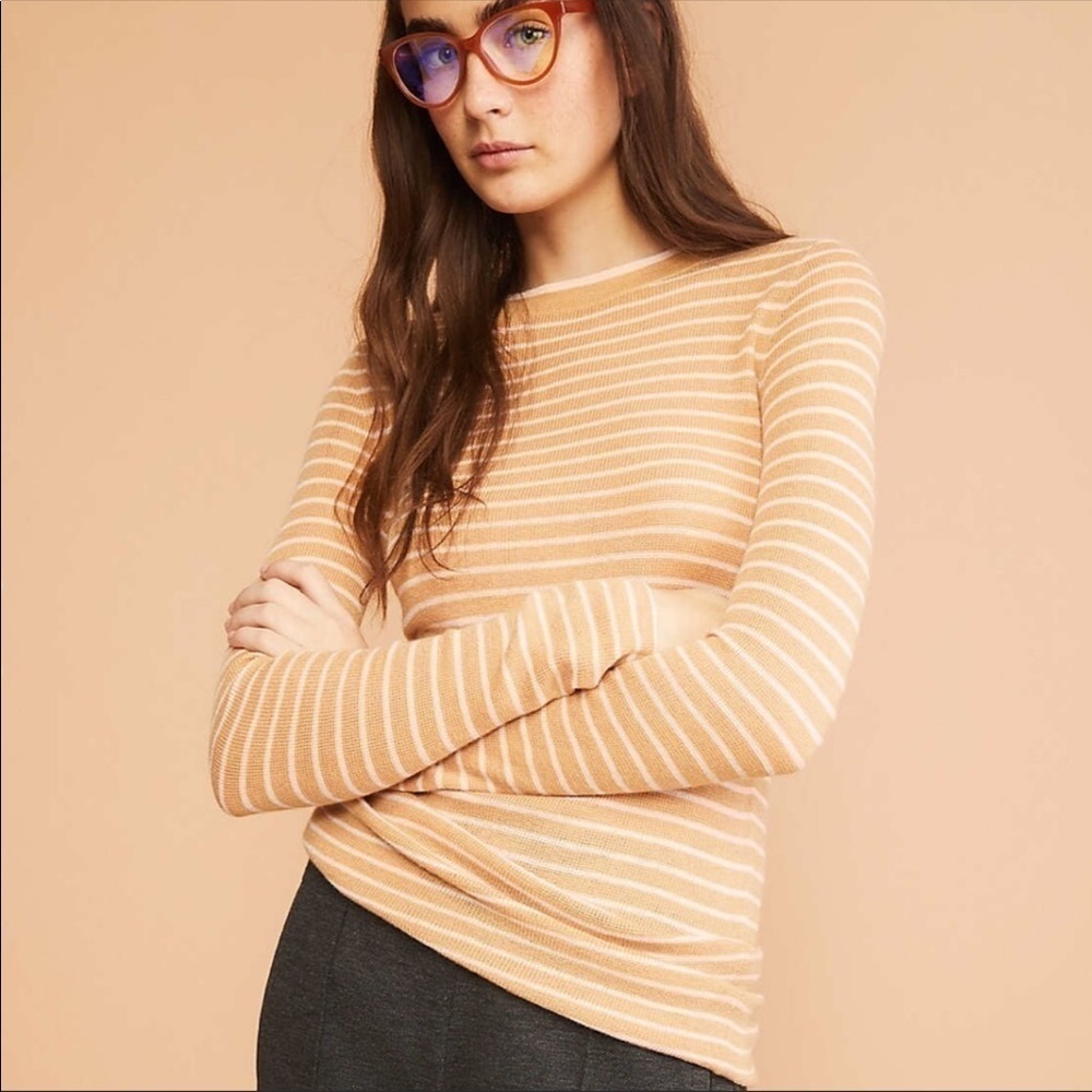 Lou & Grey Plus Striped Thermal Sweater XXL